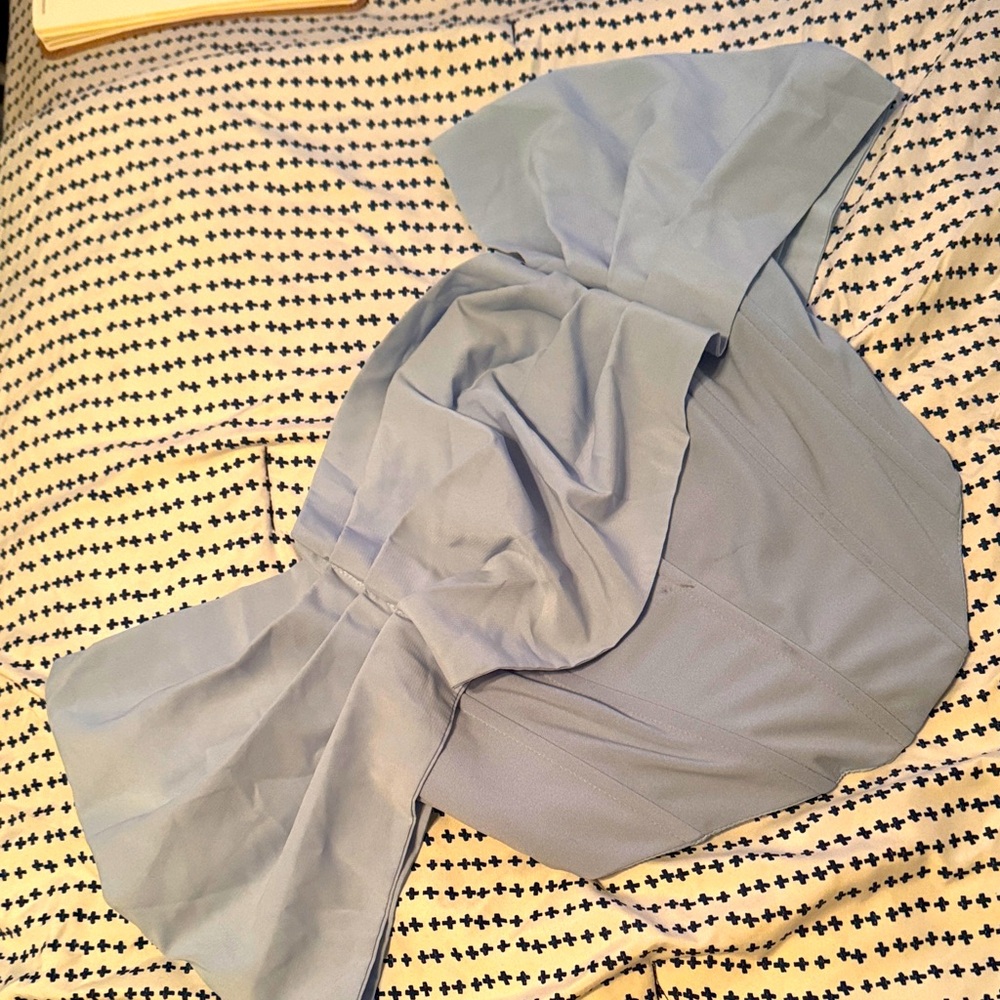 Light Blue Strapless Top